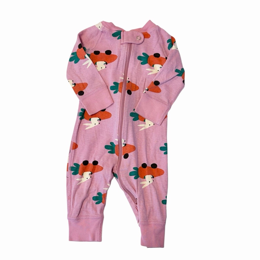 Hanna Andersson Bunny Organic Cotton Footless One Piece Pajamas Size 3-6 Months